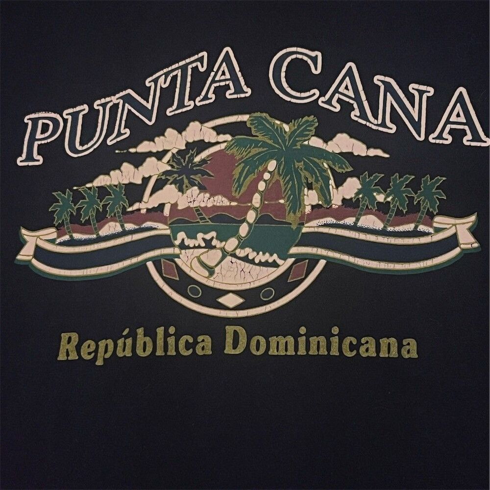 Aremar T-Shirt Mens Unisex 2XL Black Punta Cana Dominican Republic Graphic Print